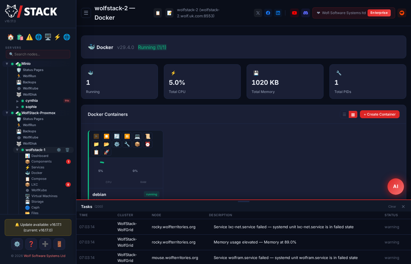 Docker Container Management