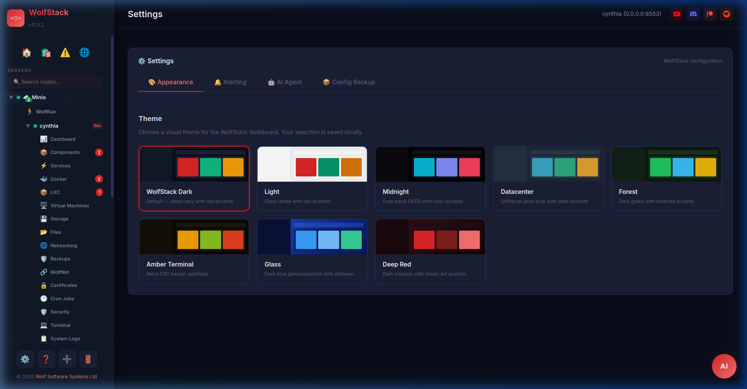 WolfStack Themes